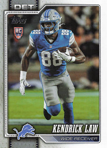 2026 Topps Flagship Football Kendrick Law #374 RC