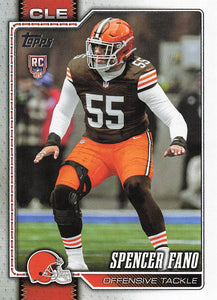 2026 Topps Flagship Football Spencer Fano #385 RC