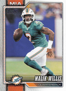 2026 Topps Flagship Football Malik Willis #238