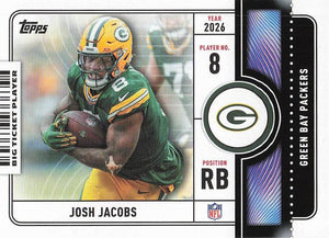 2026 Topps Flagship Football Big Ticket Players Josh Jacobs #BTP-17
