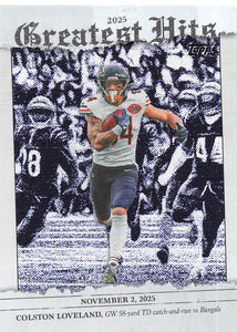 2026 Topps Flagship Football 2025 Greatest Hits Colston Loveland #25GH-CL