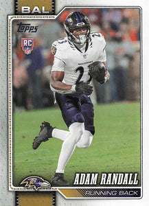 2026 Topps Flagship Football Adam Randall #377 RC