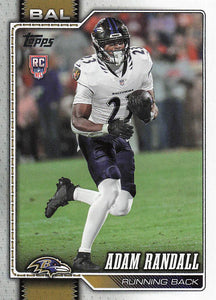 2026 Topps Flagship Football Adam Randall #377 RC