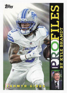 2026 Topps Flagship Football Topps Profiles Jahmyr Gibbs #TP-12