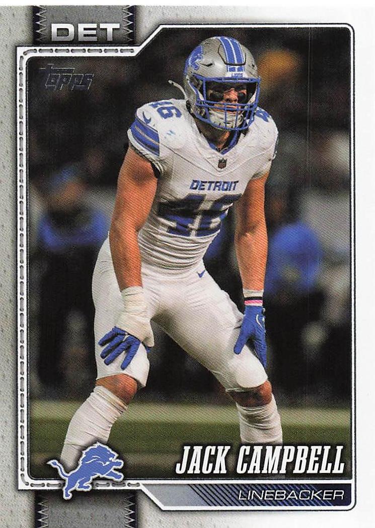 2026 Topps Flagship Football Jack Campbell #250
