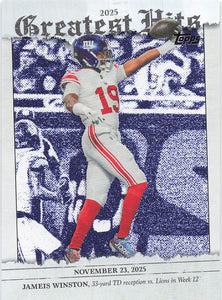 2026 Topps Flagship Football 2025 Greatest Hits Jameis Winston #25GH-JW