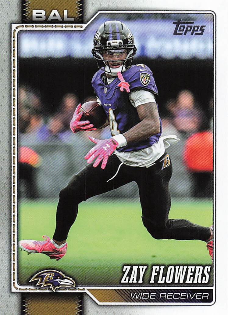 2026 Topps Flagship Football Zay Flowers #14