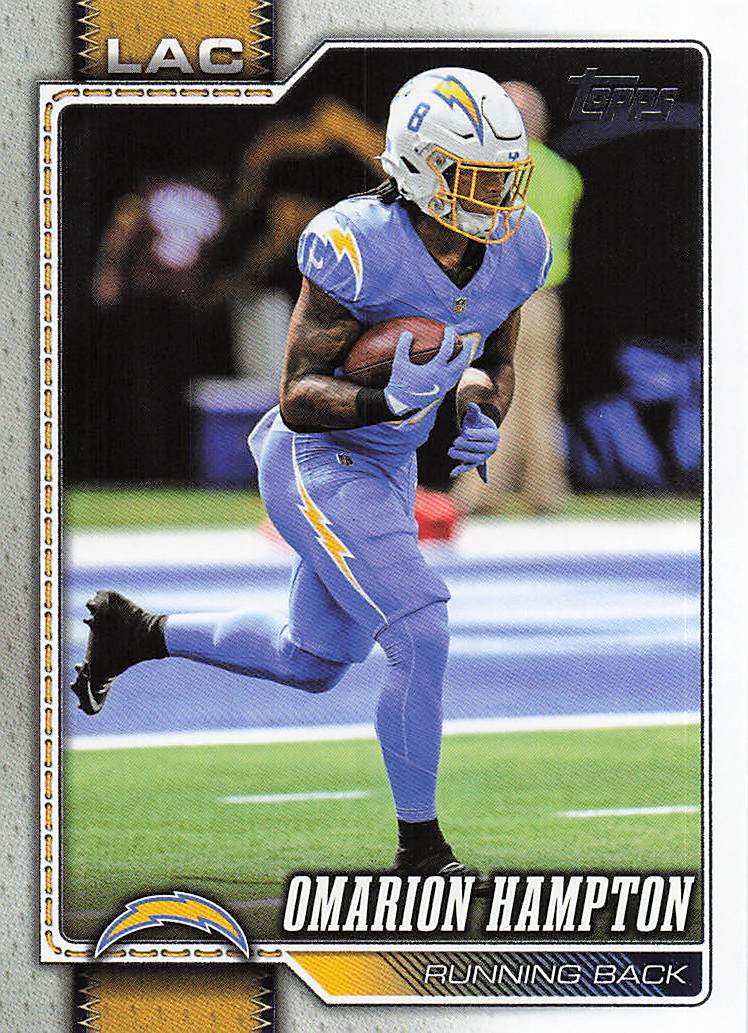 2026 Topps Flagship Football Omarion Hampton #107
