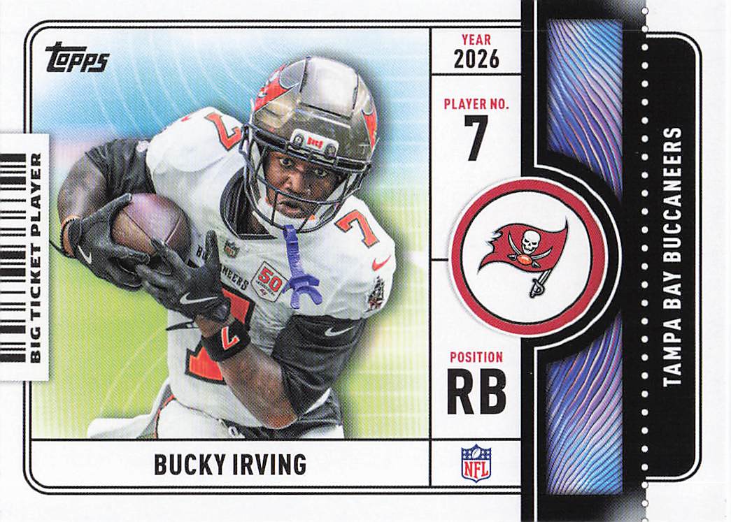 2026 Topps Flagship Football Big Ticket Players Bucky Irving #BTP-23