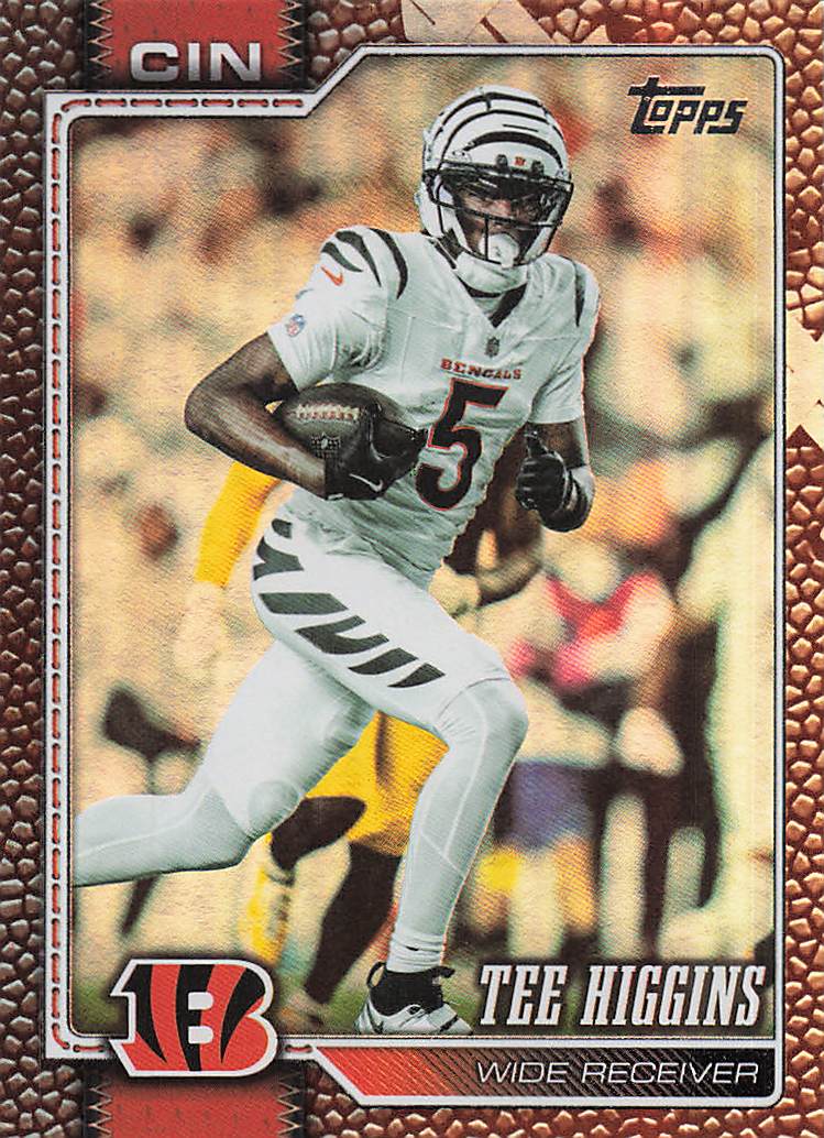 2026 Topps Flagship Football Football Leather Foil Tee Higgins #41
