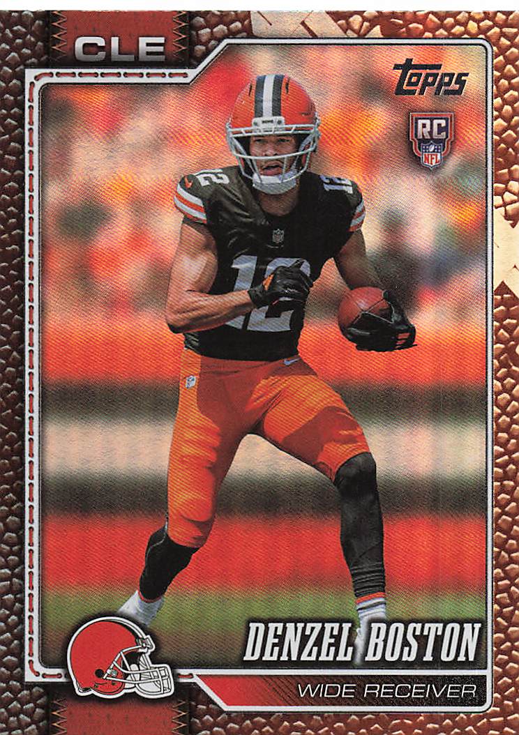 2026 Topps Flagship Football Football Leather Foil Denzel Boston #322