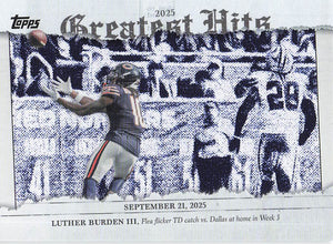 2026 Topps Flagship Football 2025 Greatest Hits Luther Burden III #25GH-LB