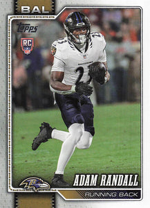 2026 Topps Flagship Football Adam Randall #377 RC