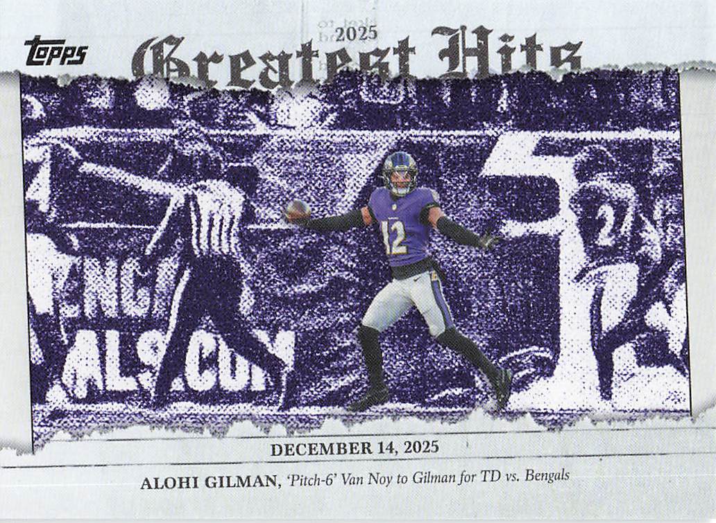 2026 Topps Flagship Football 2025 Greatest Hits Alohi Gilman #25GH-AG