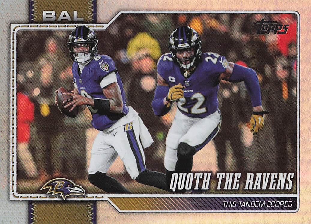 2026 Topps Flagship Football Rainbow Foil Quoth The Ravens #300
