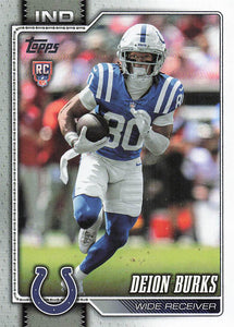 2026 Topps Flagship Football Deion Burks #333 RC