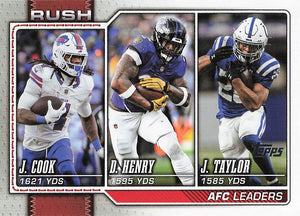 2026 Topps Flagship Football AFC Rushing Leaders Henry / Taylor / Cook #286