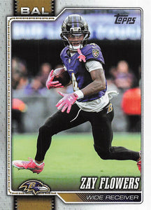 2026 Topps Flagship Football Zay Flowers #14