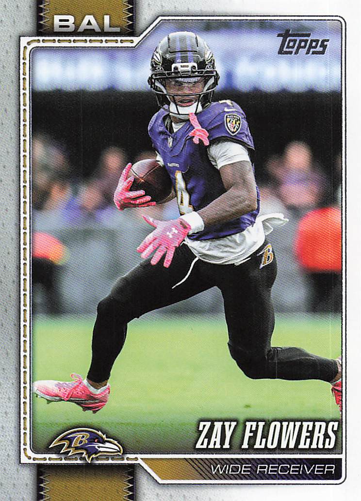 2026 Topps Flagship Football Zay Flowers #14