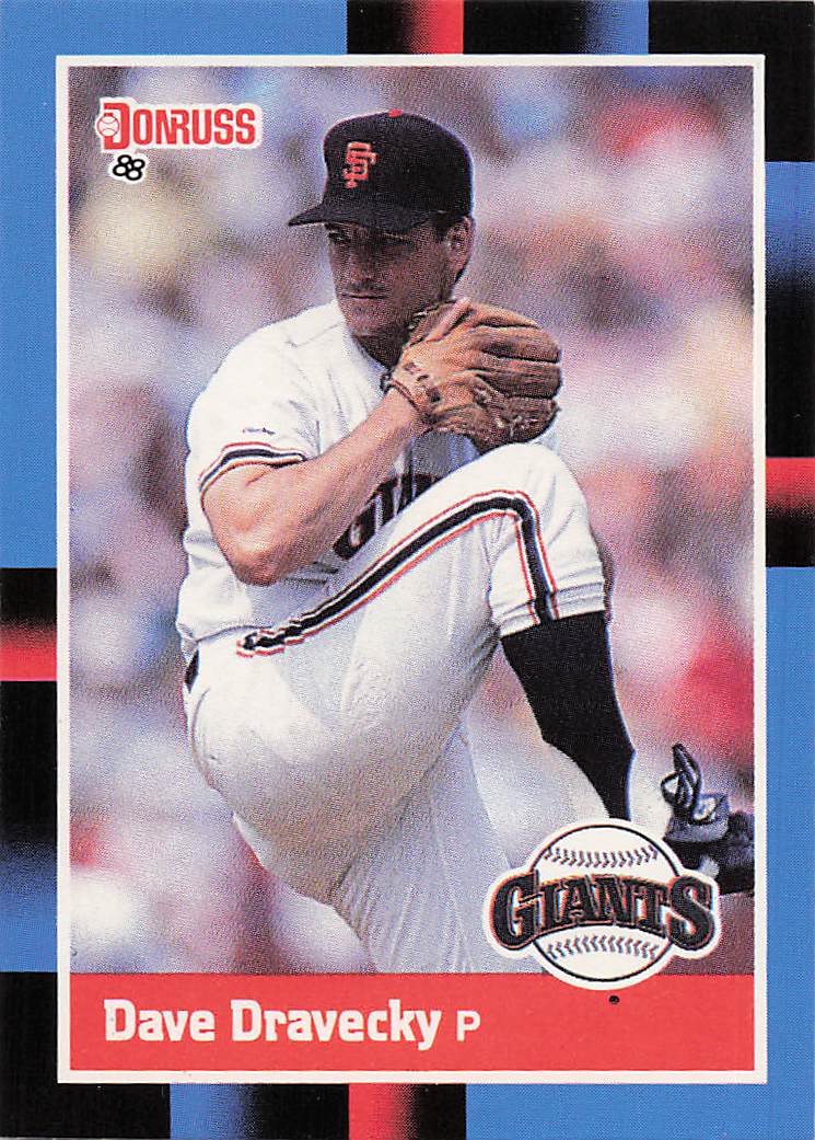 1988 Donruss Baseball Dave Dravecky #485c