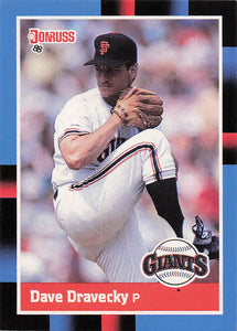 1988 Donruss Baseball Dave Dravecky #485c
