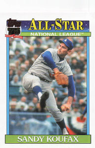 2026 Topps Baseball 1991 Topps Baseball All-Stars Sandy Koufax #91AS-40