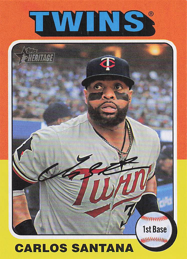 2024 Topps Heritage Baseball Carlos Santana #663
