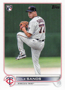 2022 Topps Update Baseball Cole Sands #US208 RC