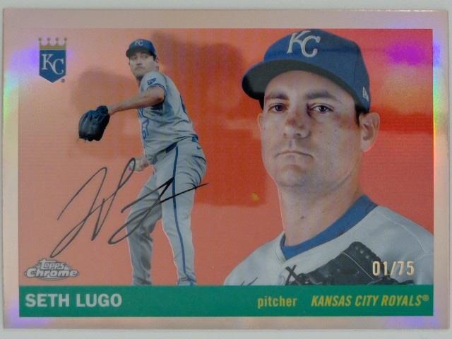 2025 Chrome Platinum Toile Cream / Rose Gold Refractors 01/75 Seth Lugo #60