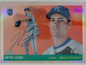 2025 Chrome Platinum Toile Cream / Rose Gold Refractors 01/75 Seth Lugo #60