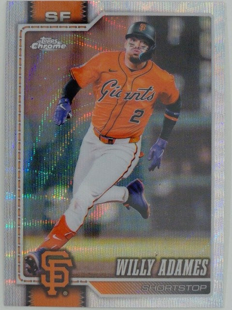 2026 Topps Chrome Baseball Wave Refractors Willy Adames #140