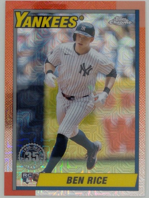 2025 Topps Baseball 1990 Topps Baseball Chrome Ben Rice #T90C-86
