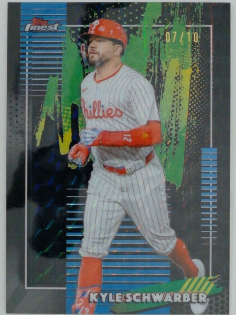 2026 Finest Baseball Black Geometric Refractors 07/10 Kyle Schwarber #91