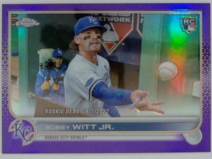 2022 Topps Chrome Update Baseball Purple Refractor Bobby Witt Jr. #USC176