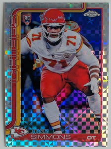 2025 Topps Chrome Football X-Fractor Josh Simmons #304 RC