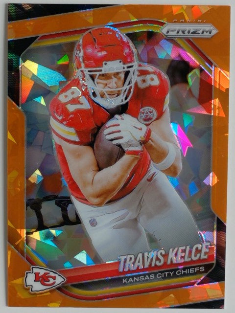 2025 Panini Prizm Football Orange Ice Travis Kelce #67