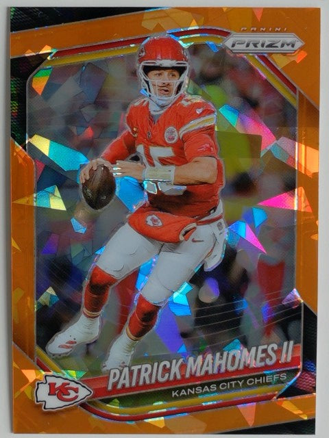 2025 Panini Prizm Football Orange Ice Patrick Mahomes II #26