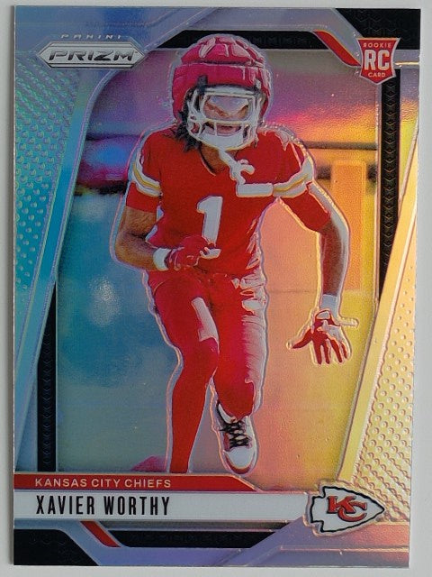 2024 Panini Prizm Football Silver Xavier Worthy #399 RC