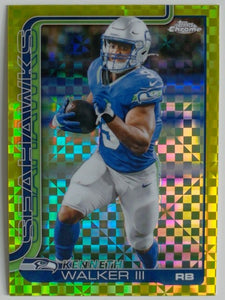 2025 Topps Chrome Football Lime Green X-Fractor Kenneth Walker III #276