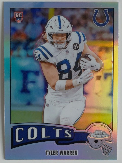 2025 Topps Chrome Football 1975 Topps Refractor Tyler Warren #1975-15