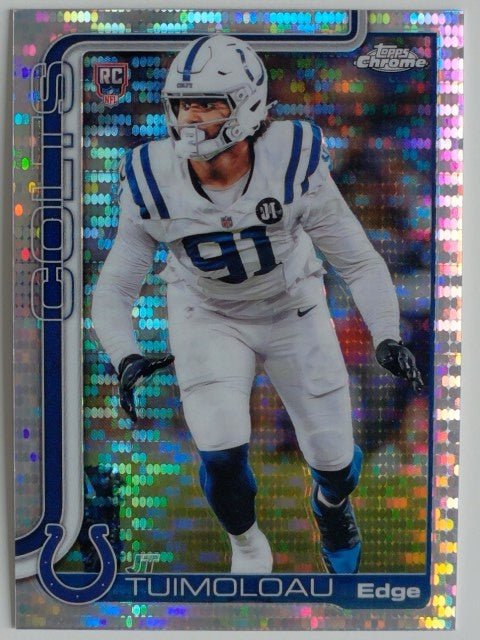 2025 Topps Chrome Football Pulsar Refractor JT Tuimoloau #356 RC