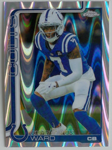 2025 Topps Chrome Football Ray Wave Refractor Charvarius Ward #129