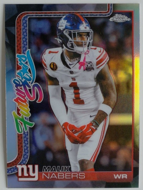 2025 Topps Chrome Football Future Stars Refractor Malik Nabers #FS-8