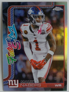 2025 Topps Chrome Football Future Stars Refractor Malik Nabers #FS-8