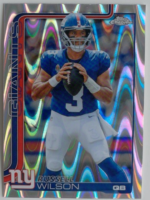 2025 Topps Chrome Football Ray Wave Refractor Russell Wilson #229