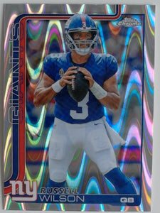 2025 Topps Chrome Football Ray Wave Refractor Russell Wilson #229