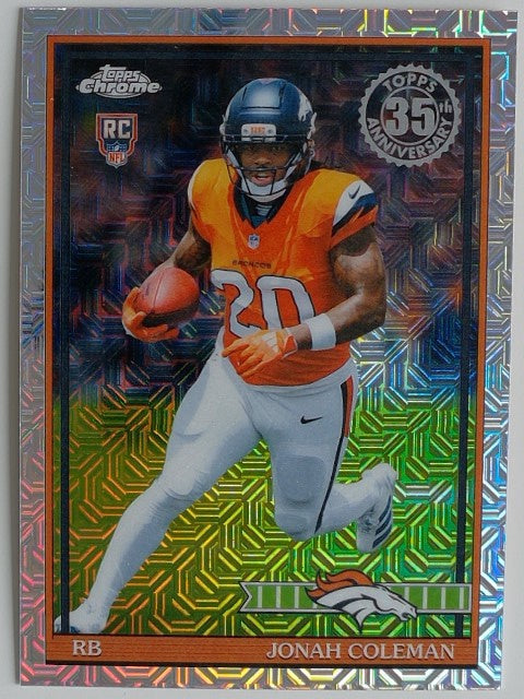 2026 Topps Flagship Football 1991 Topps Rookies Chrome Jonah Coleman #91TRC-12