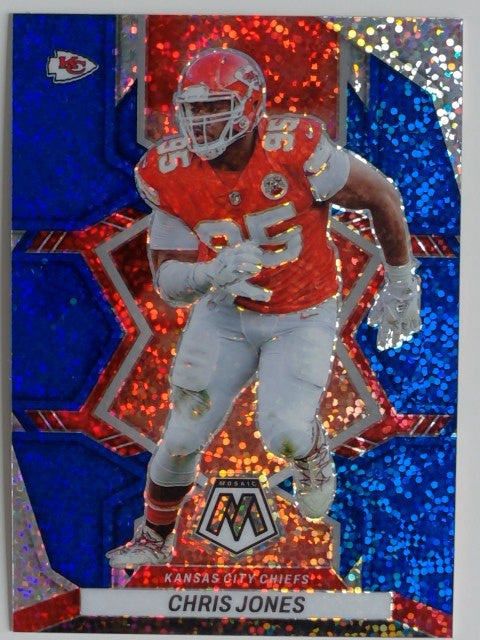 2022 Panini Mosaic Football Sparkle Blue SP Chris Jones #99