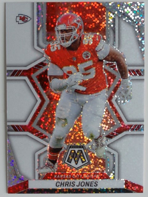 2022 Panini Mosaic Football White Sparkle Chris Jones #99
