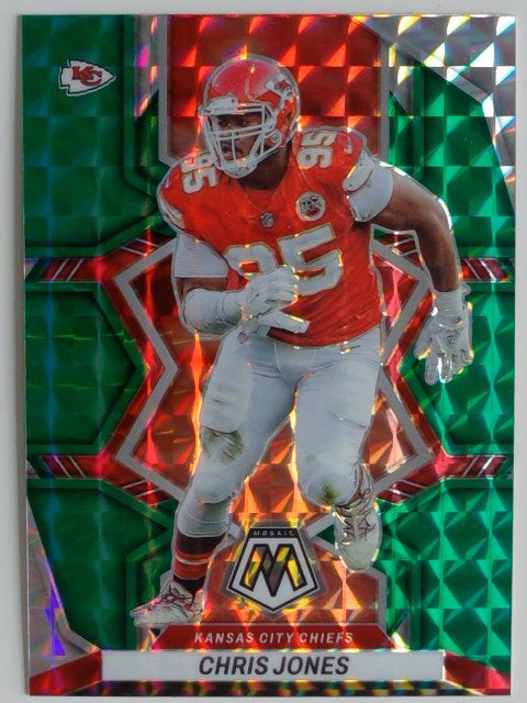 2022 Panini Mosaic Football Mosaic Green Chris Jones #99